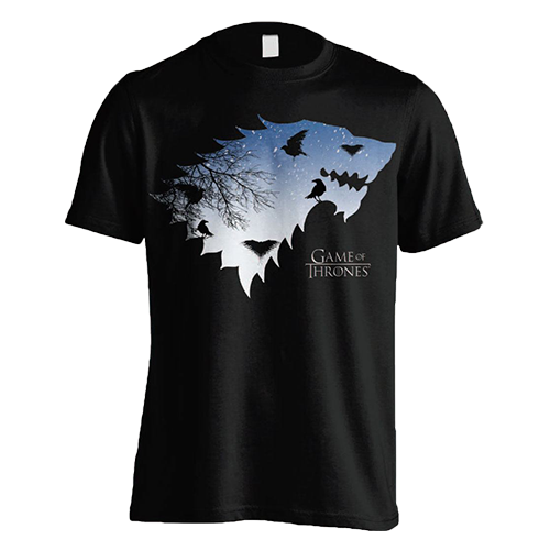 Tricou: Game of Thrones - Stark & Crows L