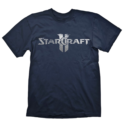 Tricou Starcraft II Logo Silver M