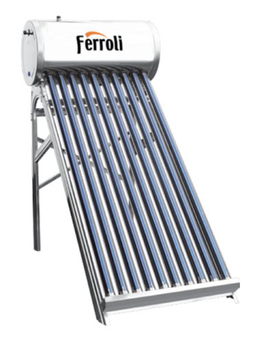 Panou solar presurizat din inox Ferroli Ecoheat - 15 tuburi si boiler 150L 
