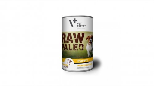Hrana umeda pentru caini, RAW PALEO Puppy, carne de curcan, 400 g