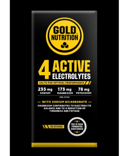 4 active electrolytes, 10 plicuri, gold nutrition