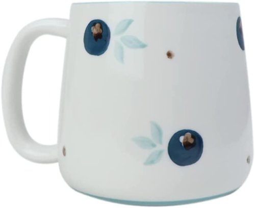Cana pentru cafea Itgeaeu, ceramica, alb/albastru, 9,8 x 8,3 cm, 500 ml