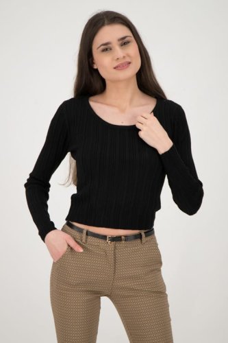 Bluza dama, marca Hailys, culoare negru, cod YKK-200601