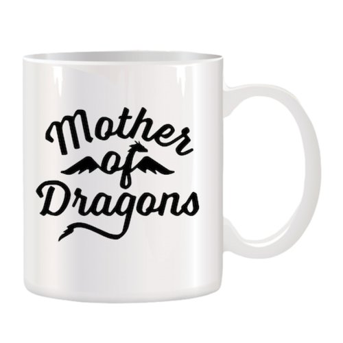 Cana alba ceramica personalizata Mother of Dragons, 330 ml
