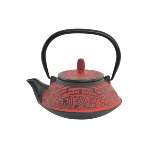 Ceainic DKD Home Decor Roșu Negru Fontă (800 ml)