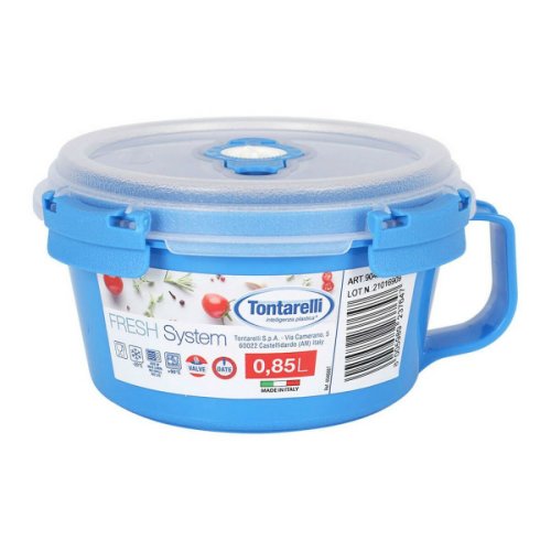 Cutie pentru Prânz Tontarelli Fresh system Rotundă Albastru 850 ml