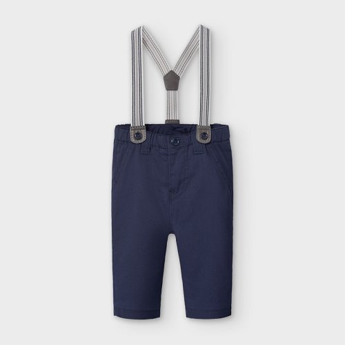 Pantaloni bleumarin lungi cu bretele detasabile Mayoral