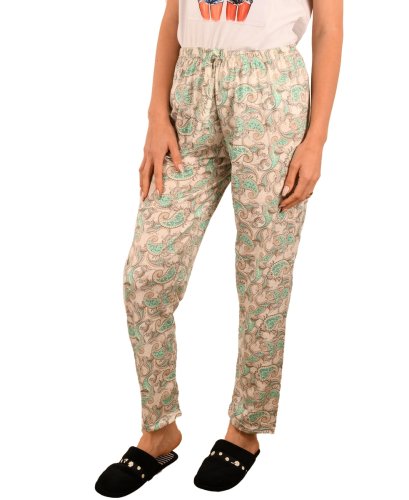 Pantaloni de pijama gri cu turcoaz- cod 45469