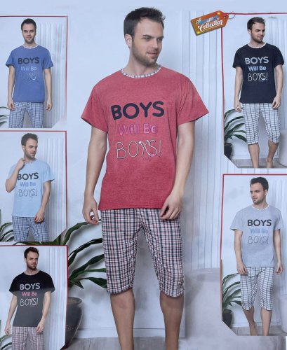 Pijama batal cu maneca scurta Boys pentru barbat - cod 46561