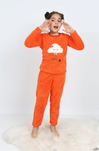 Pijama calduroasa si pufoasa Cocolino pentru copii, bumbac, COD 2545