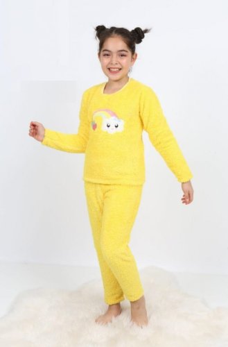 Pijama calduroasa si pufoasa Cocolino pentru copii, bumbac, COD 2546