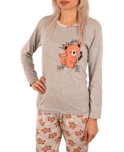 Pijama gri cu urs - cod 45423