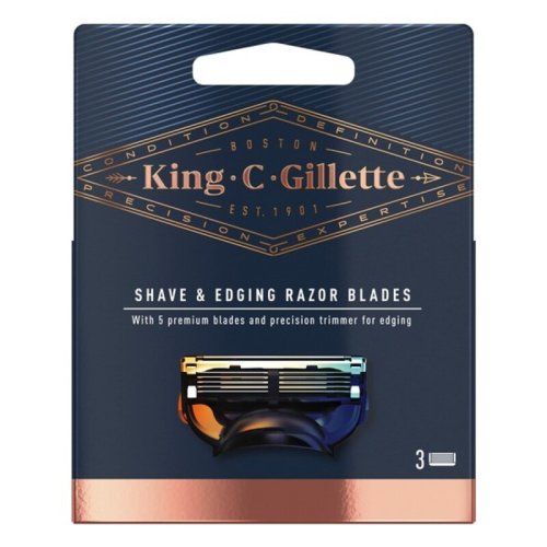 Rezerve pentru Aparatul de Ras King C Gillette Shave & Edging (3 uds)