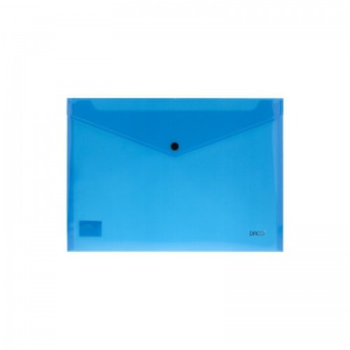 Mapa plastic plic cu capsa A4, albastru neon
