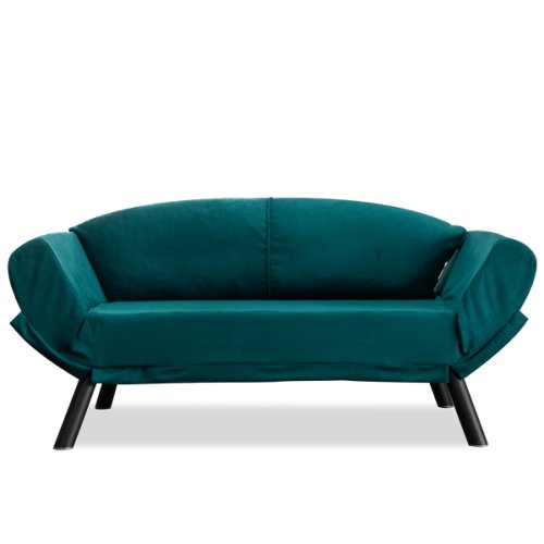 Canapea cu brate, rabatabile, 2 locuri, verde 177x75