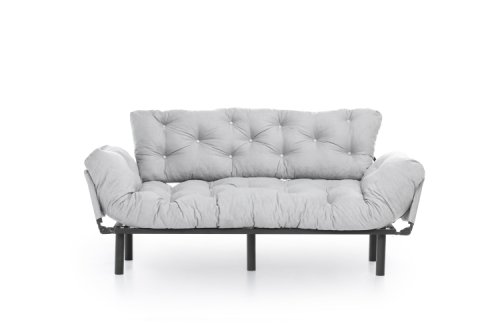 Canapea cu brate, rabatabile, 3 locuri, gri 185x70