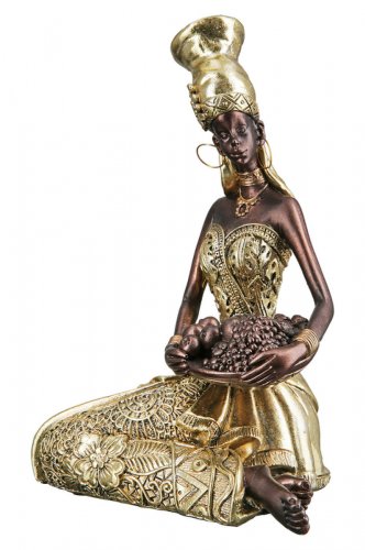 Figurina Aminata, Rasina, Auriu, 11x15x20 cm