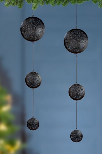 Ghirlanda Zaino, Metal, Negru, 15x90 cm