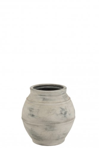 Ghiveci, Ceramica, Alb, 38x38x38 cm