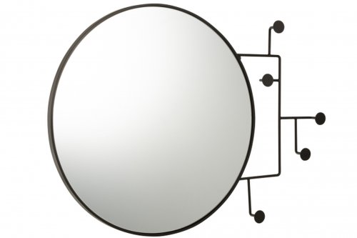 Oglinda, Metal, Negru, 69x5x51 cm