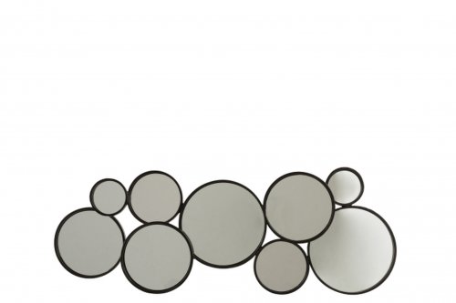 Oglinda, Metal, Negru, 84x5x31 cm