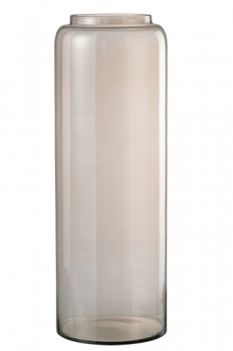 Vaza Straight, Sticla, Maro, 25.5x25.5x70 cm