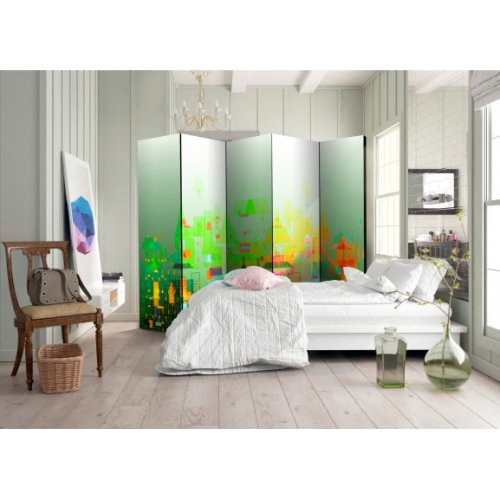 Paravan Abstract City Ii [Room Dividers] 225 cm x 172 cm
