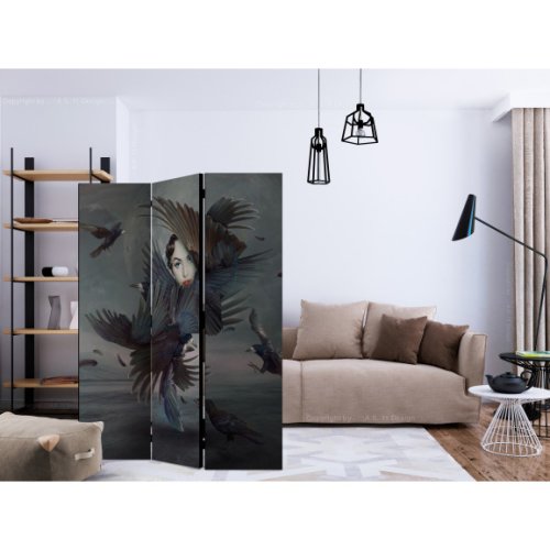 Paravan Covered In Feathers [Room Dividers] 135 cm x 172 cm