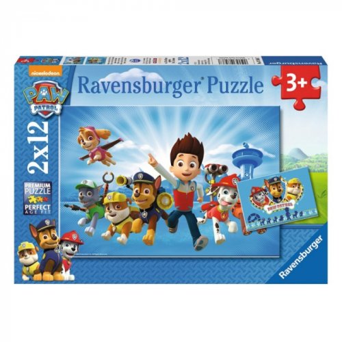 Puzzle Ravensburger - Patrula Catelusilor 2x12 piese