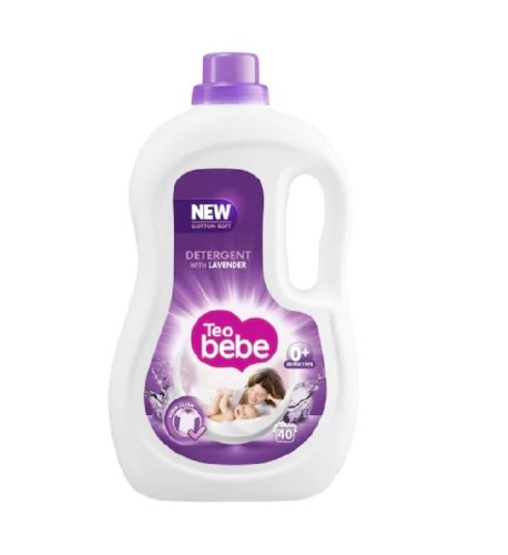 Detergent lichid pentru haine Cotton Soft Lavanda, 40 spalari, 2.2 L, Teo Bebe