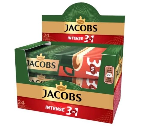 Pachet Jacobs Intense 3 in 1 Cafea instant, 17.5 g x 24 buc 