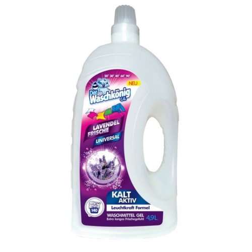 Waschkonig Detergent lichid universal pentru haine/rufe, Lavanda, 4.9 L