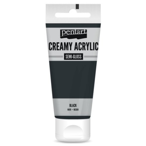 Acrilic Creamy semi-gloss 60ml Pentart negru 27941