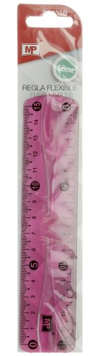 Rigla plastic flexibila roz 15cm MP PL003B