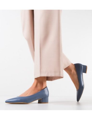 Pantofi cu toc dama Engros, model Rudd, albastru