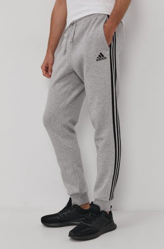 Adidas Pantaloni GK8824 bărbați, culoarea gri, material neted