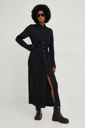 Answear Lab rochie x colecția limitată SISTERHOOD culoarea negru, midi, drept