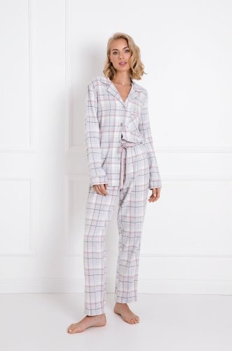 Aruelle Pijama Amalia femei, culoarea gri, bumbac