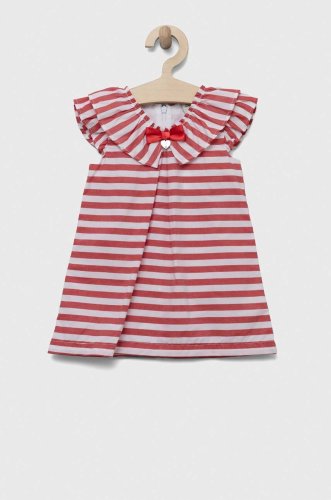 Birba&Trybeyond rochie din bumbac pentru bebeluși culoarea rosu, mini, evazati