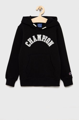 Champion Bluză copii culoarea negru, material neted