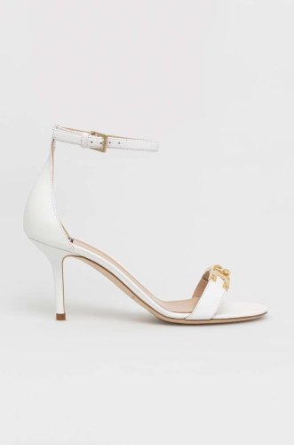 Elisabetta Franchi sandale de piele culoarea alb, SA75L31E2