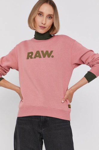 G-Star Raw Bluză femei, culoarea roz, cu imprimeu