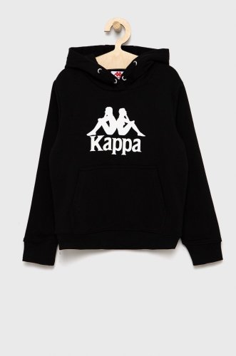 Kappa Bluză copii culoarea negru, material neted