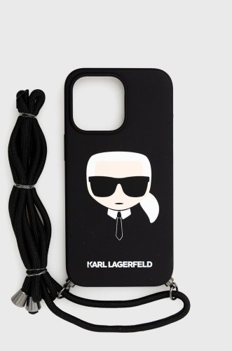 Karl Lagerfeld husa pentru telefon Iphone 13 culoarea negru