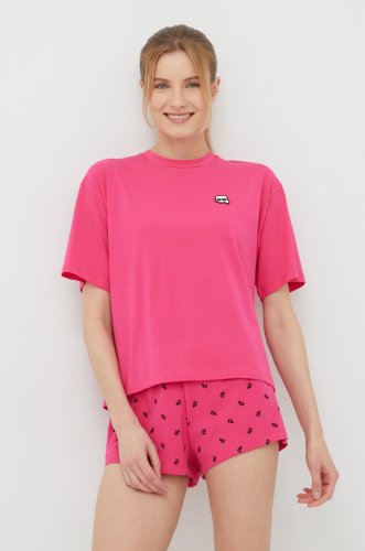 Karl Lagerfeld pijama femei, culoarea roz