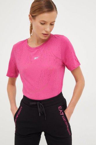 Reebok tricou de antrenament Burnout culoarea roz