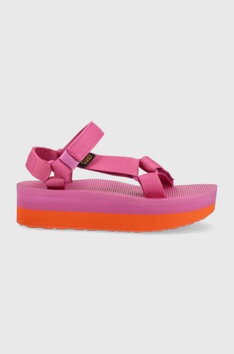 Teva sandale Flatform Universal femei, culoarea roz, cu platforma, 1008844