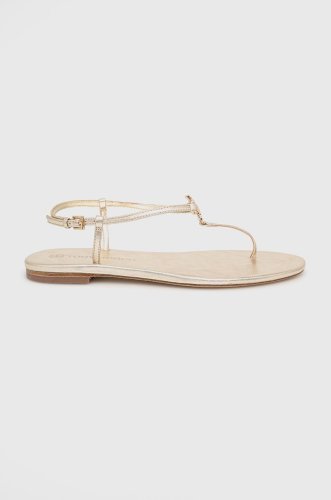 Tory Burch sandale de piele Capri femei, culoarea auriu