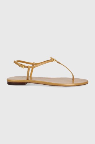 Tory Burch sandale de piele Capri femei, culoarea maro