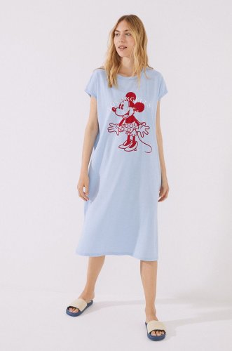 women'secret camasa de pijama Mickey femei, culoarea gri